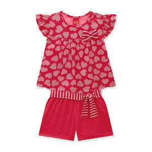 Kyly Girls' Set Tshirt+ Shorts 112561 Red