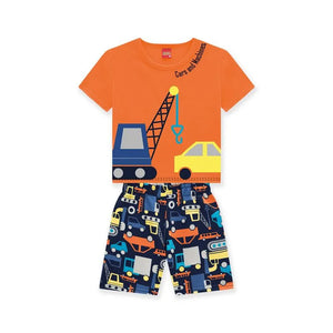 Kyly Boy's Set T-shirt + Bermuda 112649 Orange
