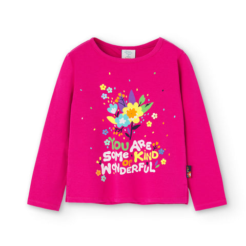 Boboli Girl's Stretch Knit T-Shirt 408024