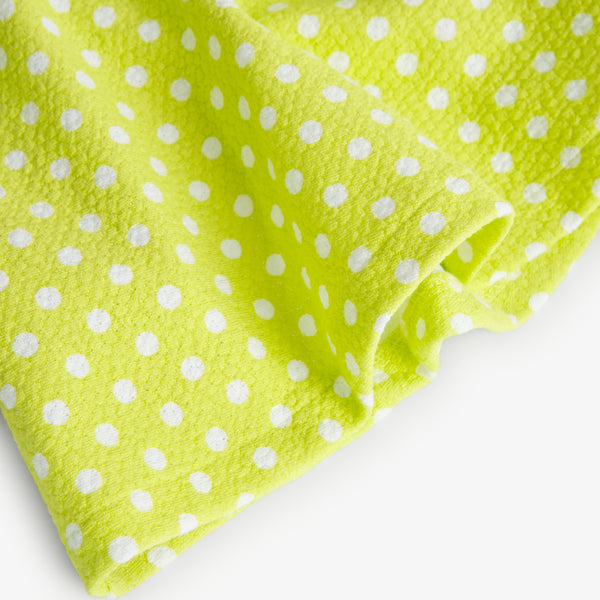 Boboli Girl's Knit dress polka dot print Yellow 728210
