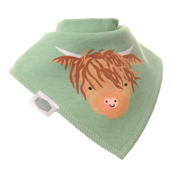ziggle highland cow bib