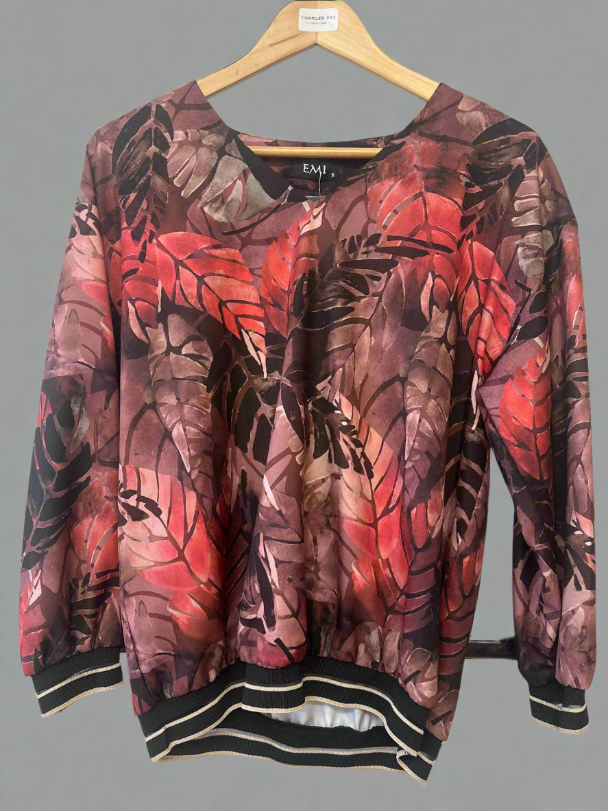 emi ladies v neck dress autumn top