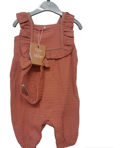 Lily & Jack Baby Girl's Linen Effect Jumpsuit Set - W23777
