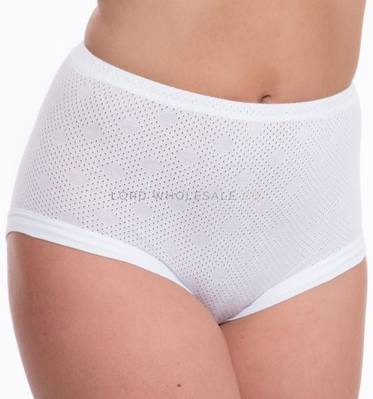 ladies white airtex eyelet briefs