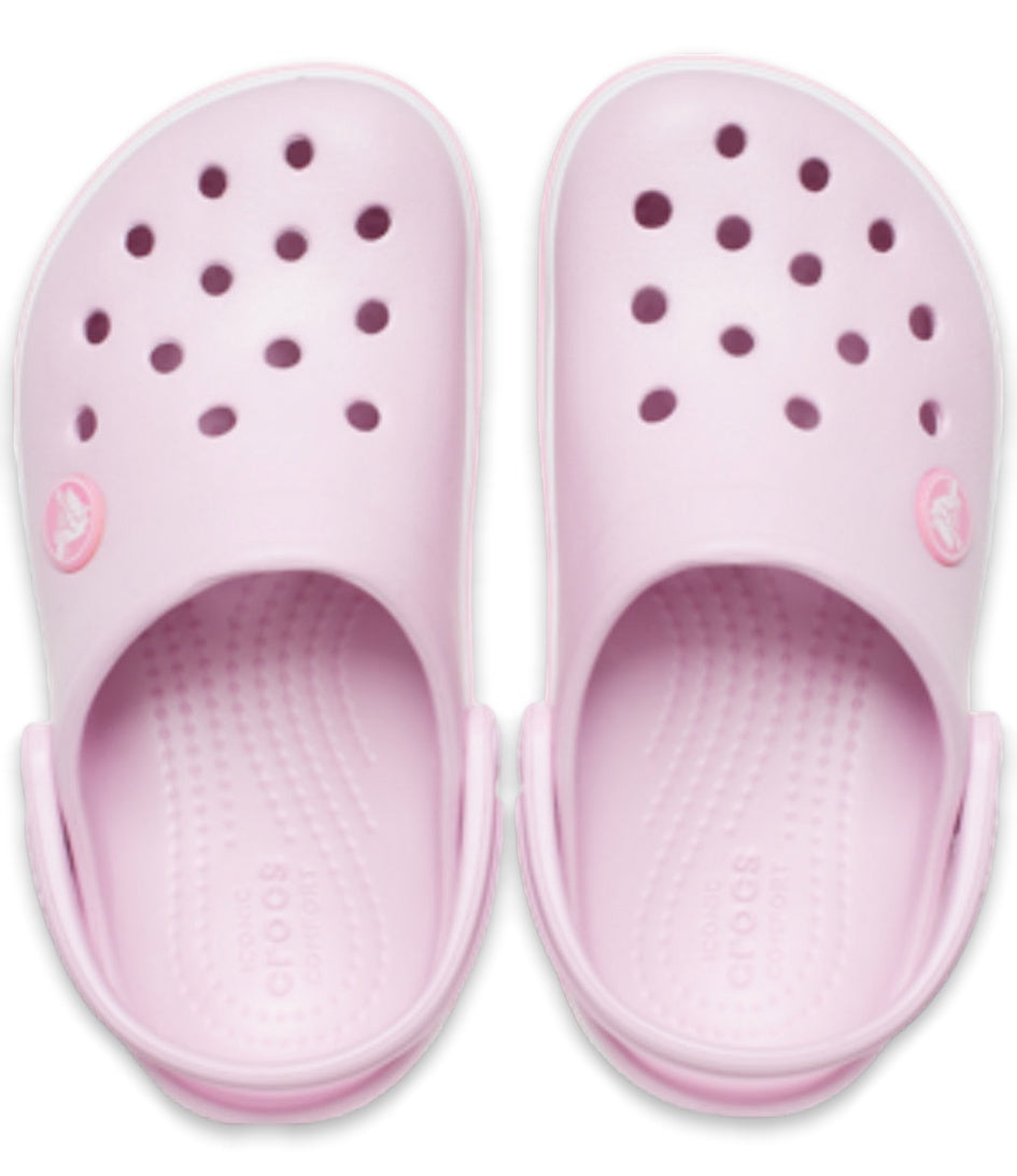 Pale discount pink crocs