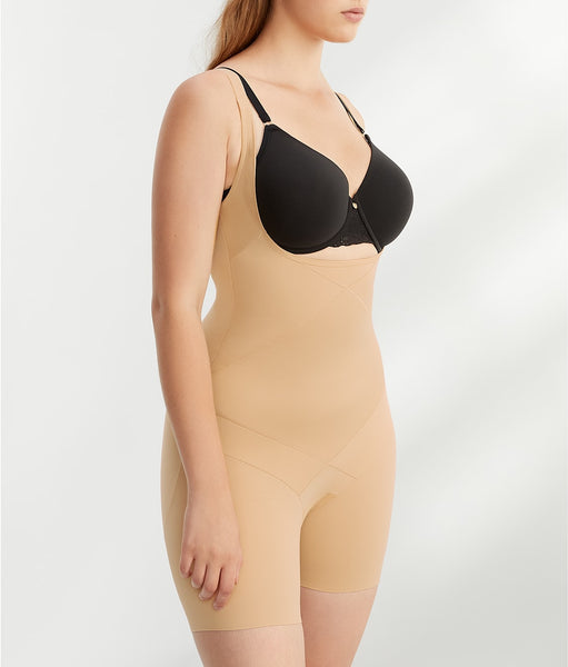 Miraclesuit Tummy Tuck Extra Firm Control Open-Bust Bodysuit - Nude 2412