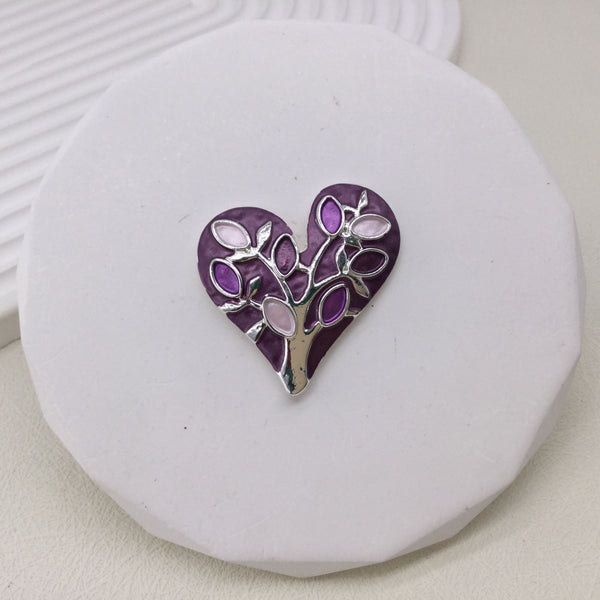 MAGNETIC BROOCH HEART XZ-1142 Various Colours