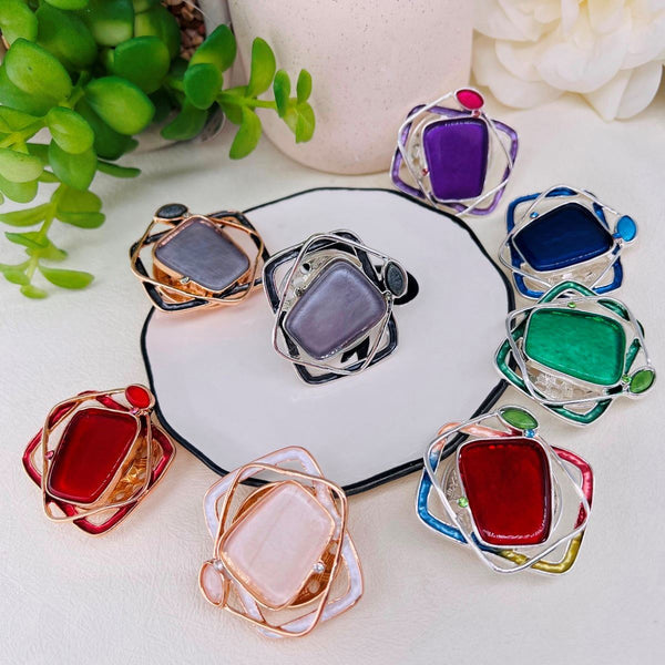Ladies Magnetic Brooch Entwined Frames XZ-1043