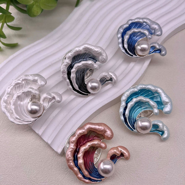 Ladies Magnetic Brooch  Pearl Wave XZ-2150