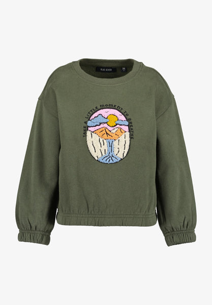 Blue Seven Girls' Sweatshirt  Moment to Breathe 764704 Reed