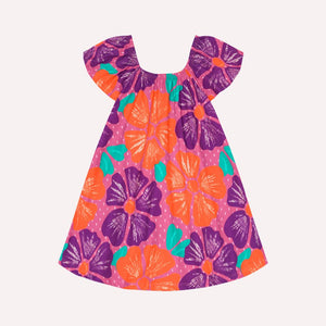 Kyly  Girls' Dress 1000222 Pink Tropical Flowers