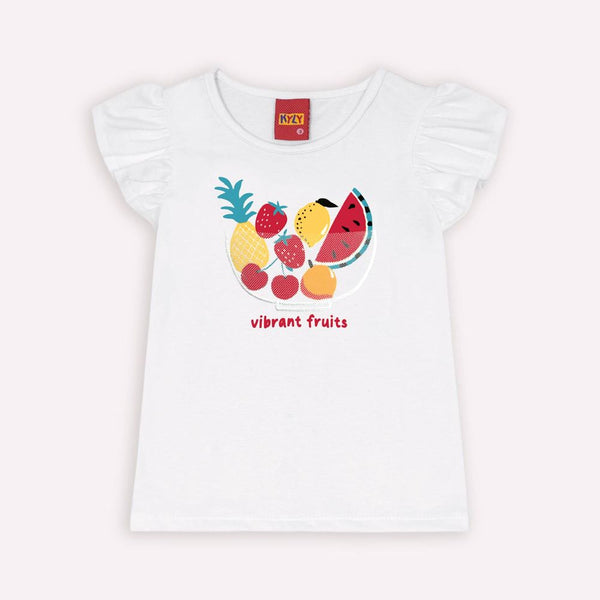 Kyly  Girls' TShirt & Shorts Set 1000235 "Vibrant Fruit" White Red