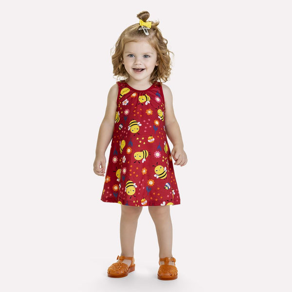 Kyly  Girls' Dress 1000500- Happy Bee- Red