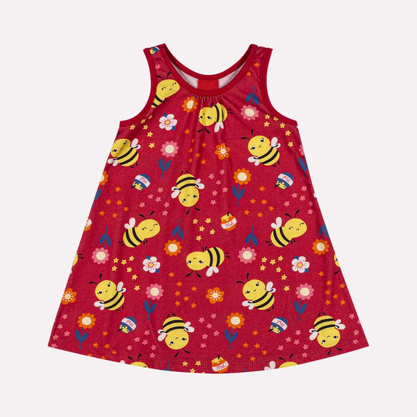 Kyly  Girls' Dress 1000500- Happy Bee- Red