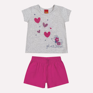 Kyly  Girls' Set 1000515 "Puppy Love" Grey-Pink