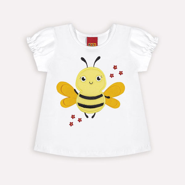 Kyly  Girls' Tshirt & Shorts Set 1000522 "Happy Bees" White-Red