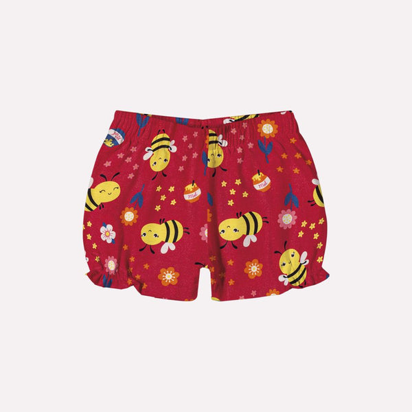 Kyly  Girls' Tshirt & Shorts Set 1000522 "Happy Bees" White-Red