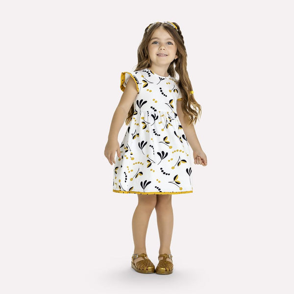 Kyly Girl's Dress 1000531 "Falling Leaves" Red Print