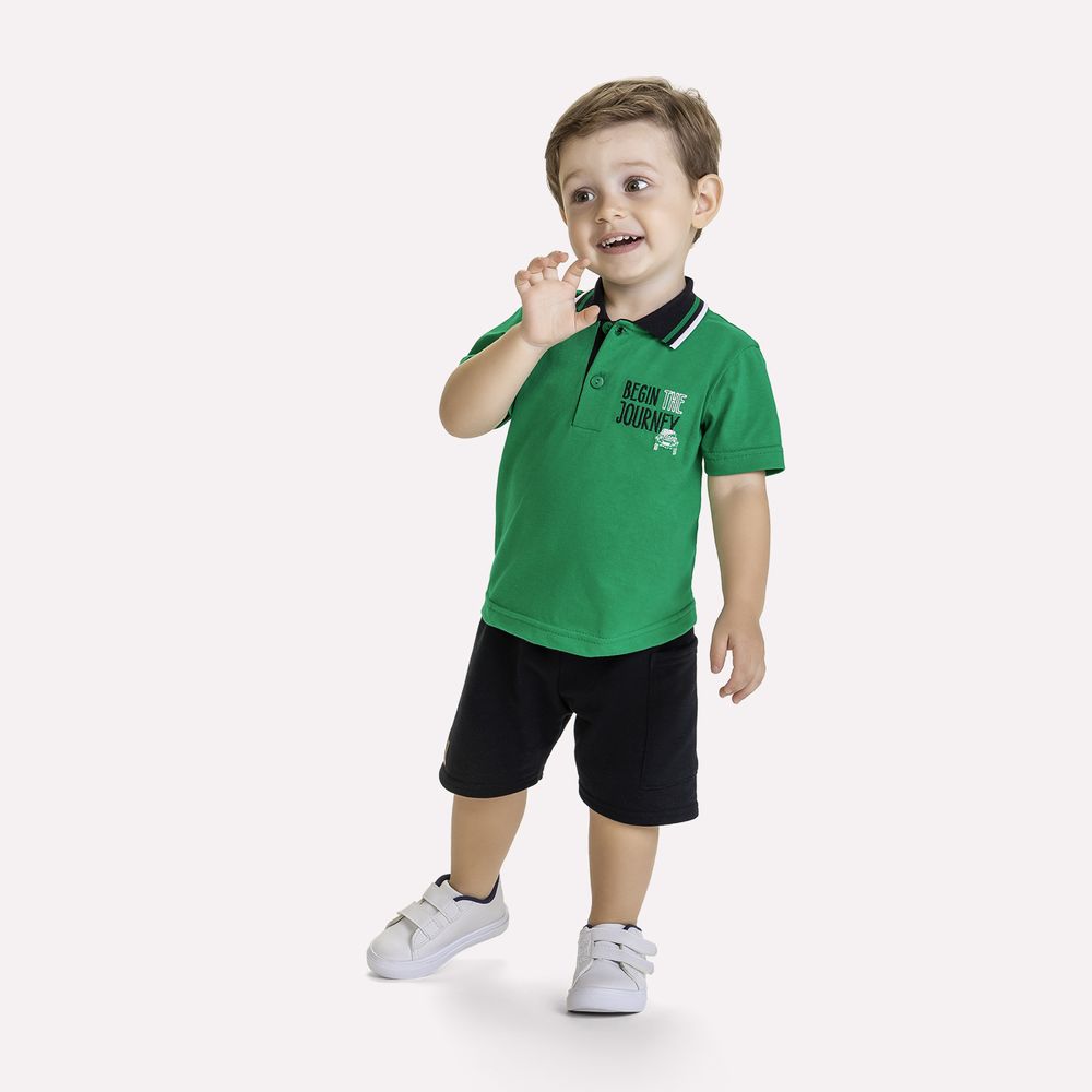 Kyly  Boys' TShirt & Shorts Set 1000590 Begin The Journey Green Navy