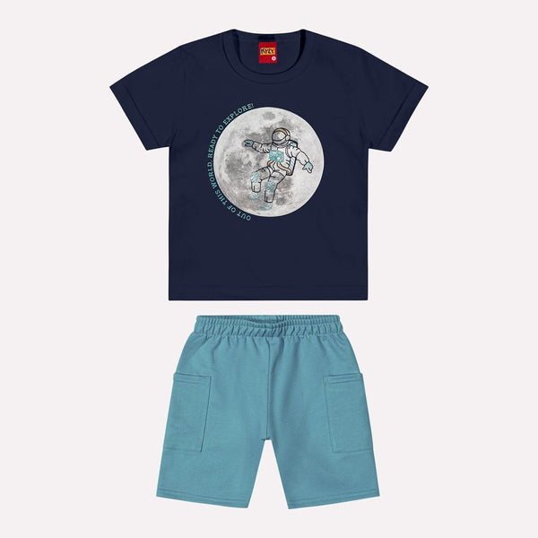 Kyly  Boys' TShirt & Shorts Set 1000606 Man in the Moon Navy-Blue