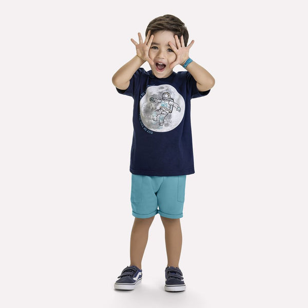 Kyly  Boys' TShirt & Shorts Set 1000606 Man in the Moon Navy-Blue