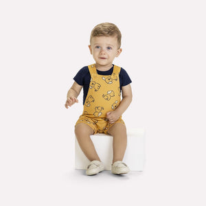 Kyly Baby Boys' TShirt & Overalls 1000637  Good Doggy Navy Yellow