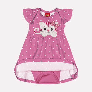 Kyly  Girls' Dress 1000663 "Pretty Kitty" Pink