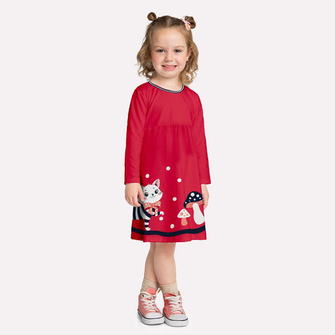 Kyly  Girls' Dress 1000753 Kitty Red