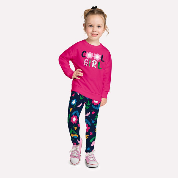Kyly  Girls' Top+Leggings Set 1000758 Hot Pink Cool Girl