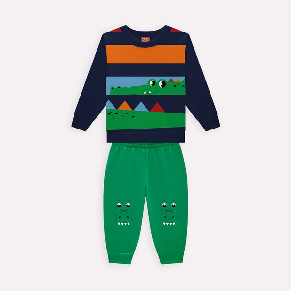 Kyly Boys' Top & Jog Pants Set Alligator 1000810 Navy-Green