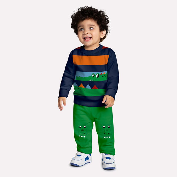 Kyly Boys' Top & Jog Pants Set Alligator 1000810 Navy-Green