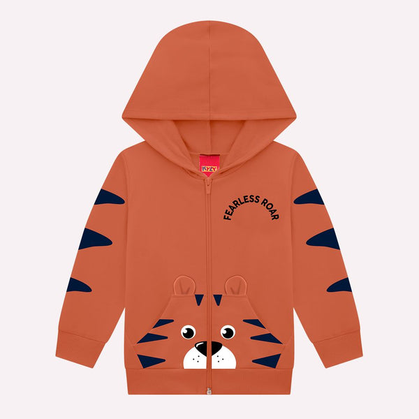 Kyly Boys' Top & Jog Pants Set Tiger 1000817 Burnt Orange-Navy