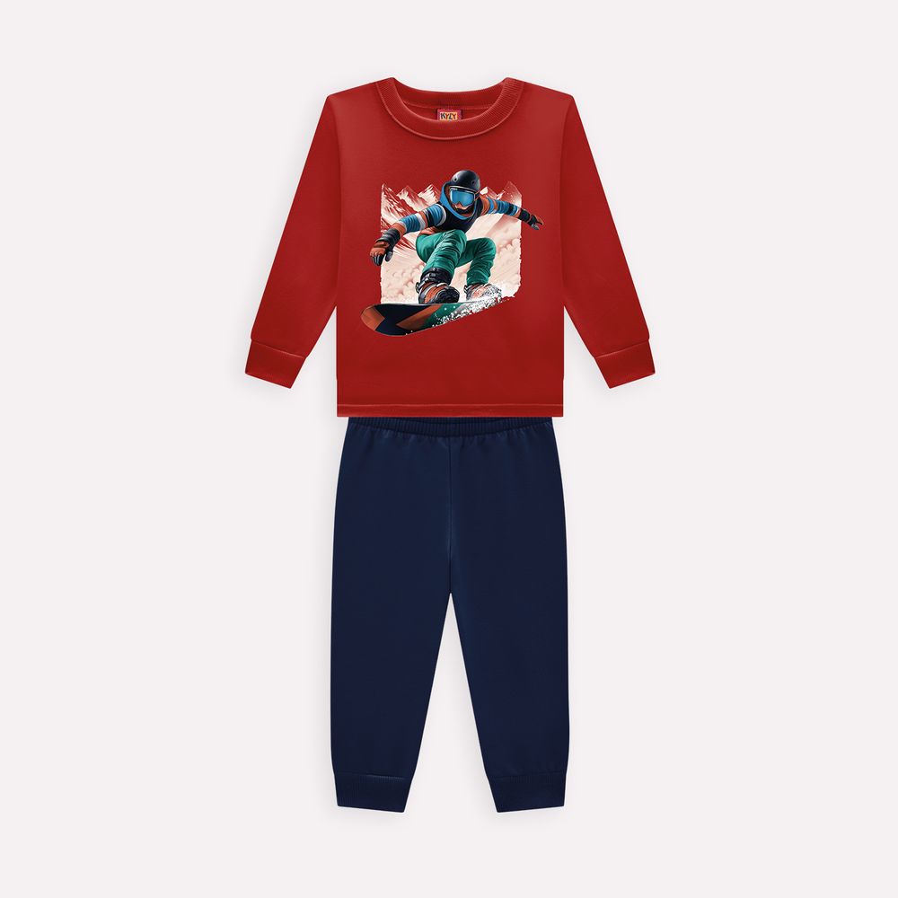 Kyly Boys' Top & Jog Pants Set Red 1000823 Snow Boarder