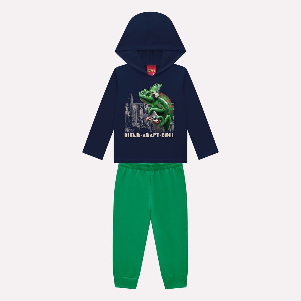 Kyly Boys' Top & Jog Pants Set Chameleon 1000824 Navy-Green