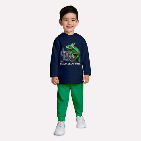 Kyly Boys' Top & Jog Pants Set Chameleon 1000824 Navy-Green