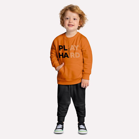Kyly Boys' Top & Jog Pants Set 1000826 Play Hard Orange-Black