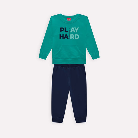 Kyly Boys' Top & Jog Pants Set 1000826 Play Hard Green-Navy