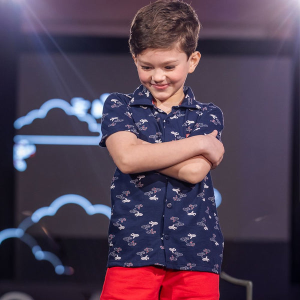 Kyly Boys' Outfit TShirt & Shorts Set 1001336-6826 Airplane Print