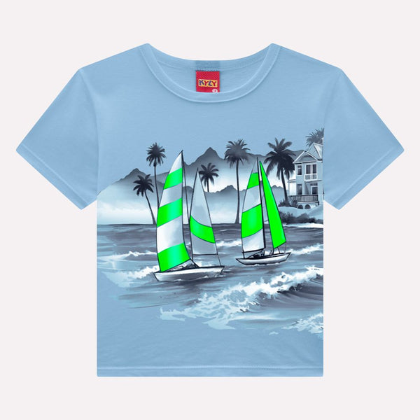 Kyly Cotton Boys' Outfit TShirt & Shorts Set 1001345­  Sail Boats