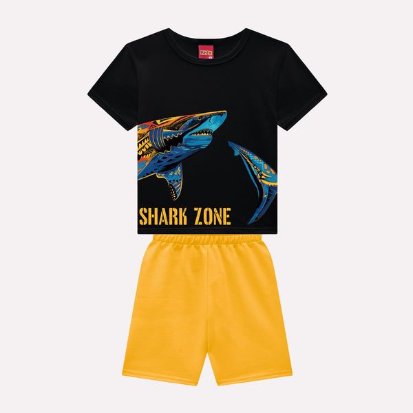 Kyly Cotton Boys' Outfit TShirt & Shorts Set 1001345­  Shark Zone