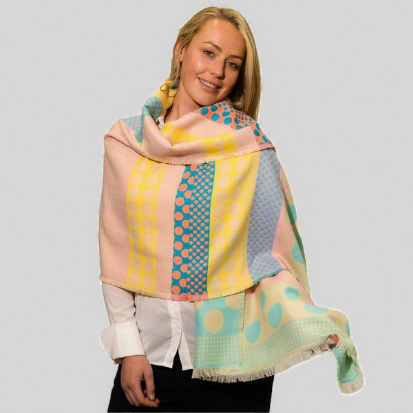 Zelly Ladies Reversible Scarf 10505 Multi Spots