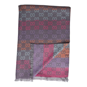 Zelly Ladies Reversible Scarf with Pin 10511 Multi Print