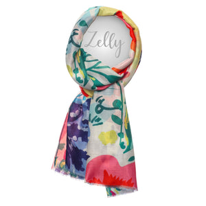 Zelly Scarf Summer Garden White