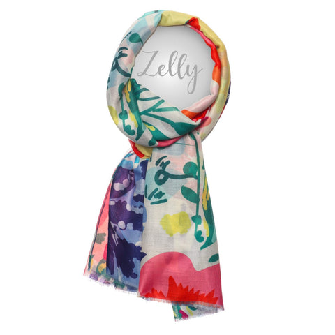 Zelly Scarf Summer Garden White