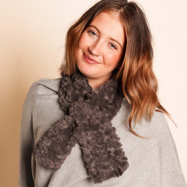 Zelly Pull Through Teddy Fleece Scarf