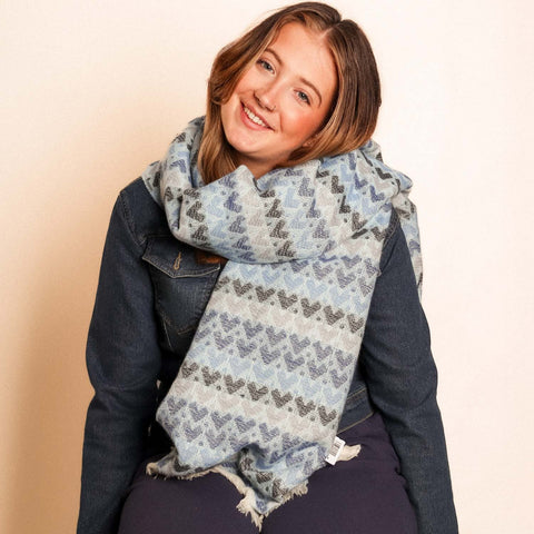 Zelly Scarf Winter Weight Hearts