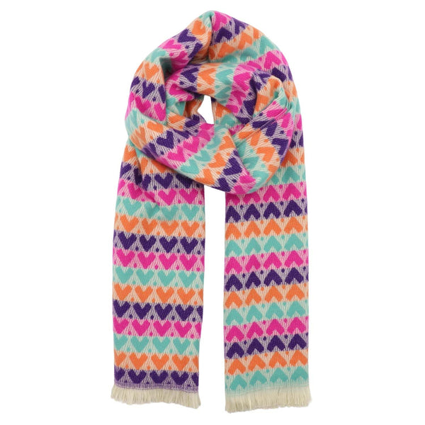 Zelly Scarf Winter Weight Hearts