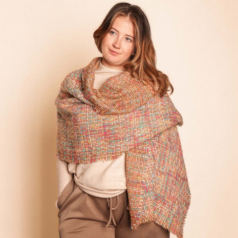 Zelly Scarf Winter Weight Chennile Cream