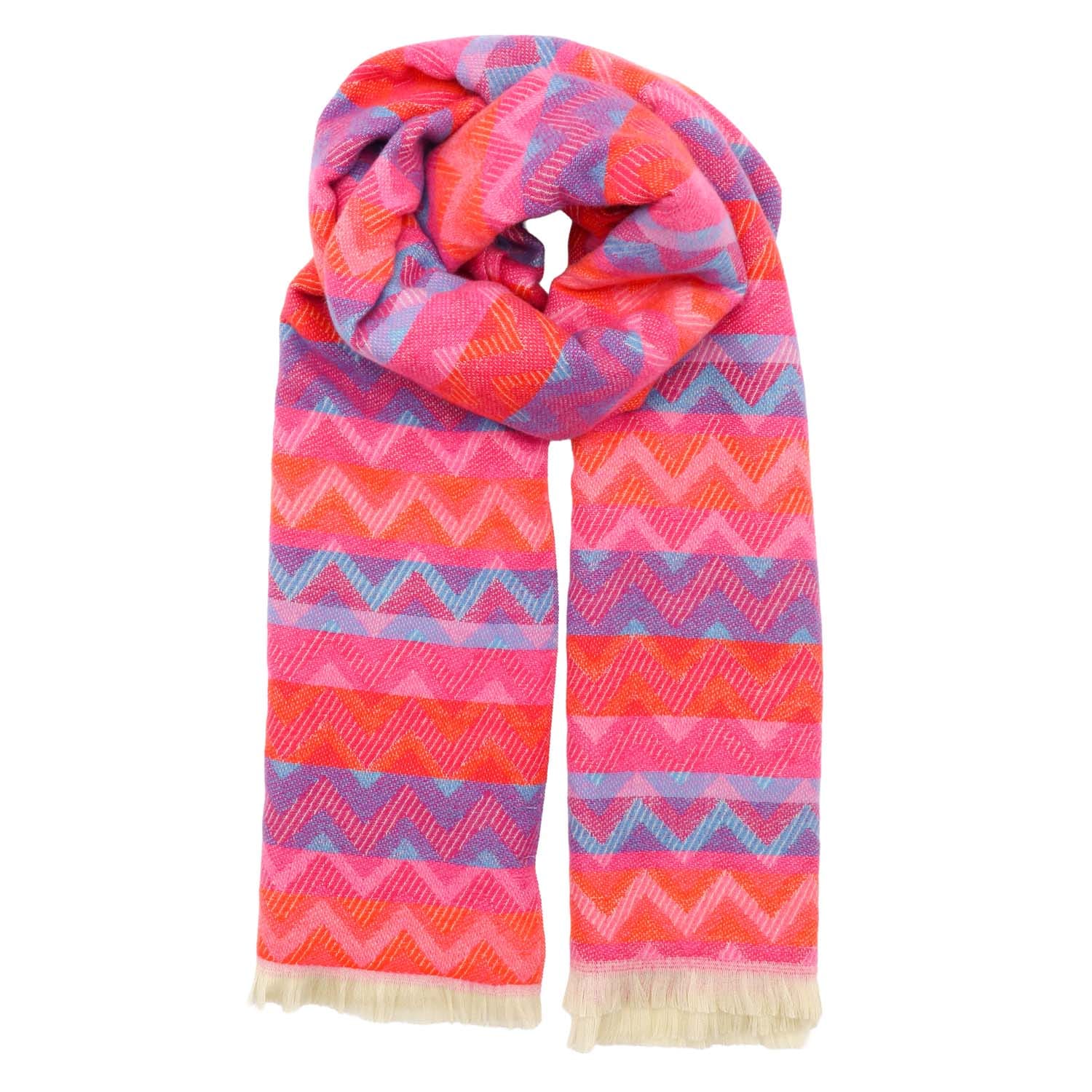 Zelly Scarf Winter Weight Zig Zag in 3 different colours