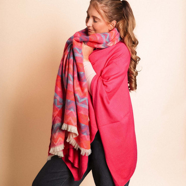 Zelly Scarf Winter Weight Zig Zag in 3 different colours